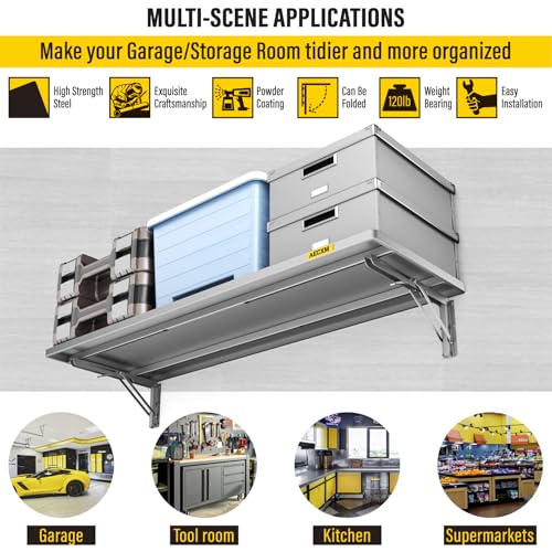 1.2x3ft Adjustable Rail Type Folding Storage Rack Shelf