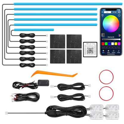 Acrylic Interior Car LED Strip Light with Wireless APP