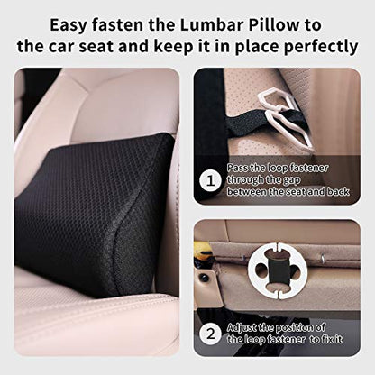 Memory Foam Lumbar Support Pillow for Car