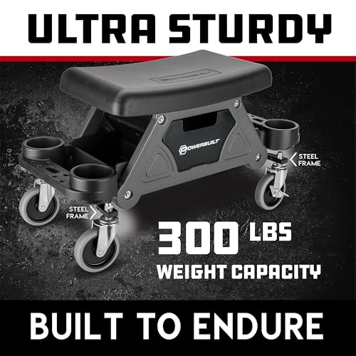 Heavy Duty Utility Rolling Seat Upgraded with Padding