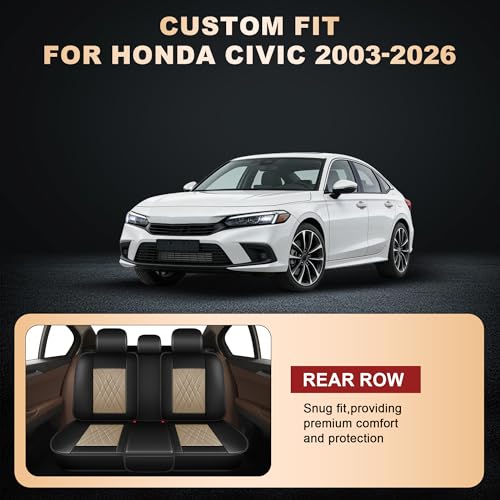 2 Front Car Seat Covers for Honda Civic 2003
