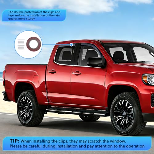 in Channel Rain Guards for Chevy Colorado GMC Canyon 2015