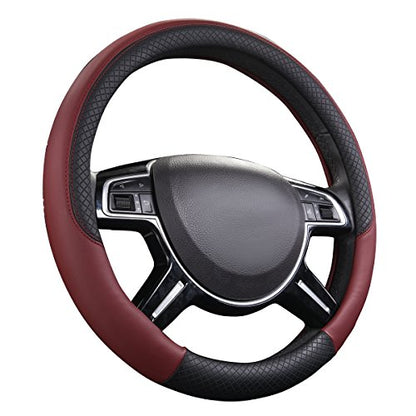 Rhombus Leather Universal Steering Wheel Cover