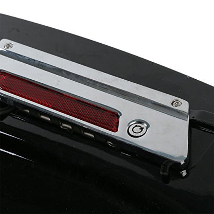 Motorcycle 5" Stretched Saddlebags with Black Conversion Brackets Fit For Harley Softail Deluxe Heritage Softail 1984 (2 Count)