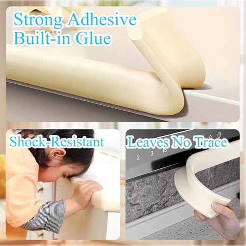 Foam Baby Edge Protector Strip Furniture Safety 1 Rolls+ 8 Corners (8 Count)