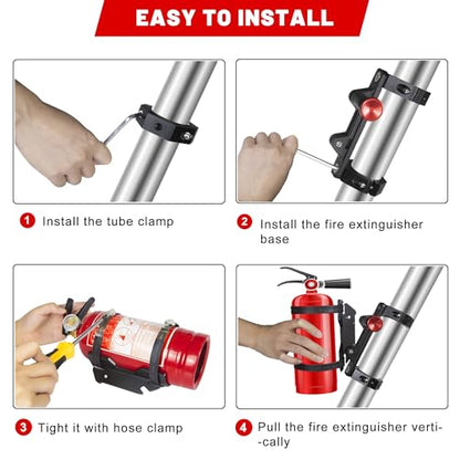 Aluminum UTV Fire Extinguisher Mount Kit for Roll Bar