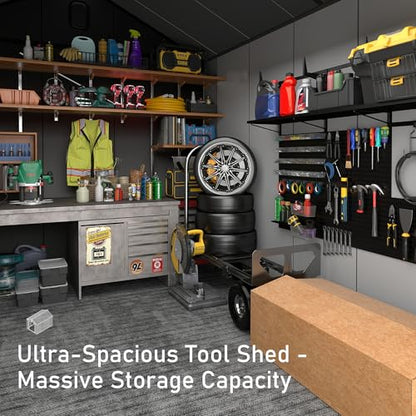 Domi 8x16 FT Resin Outdoor Storage Shed