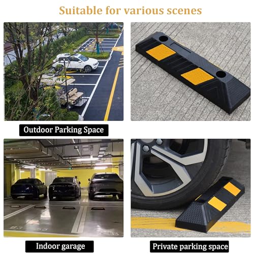 4 Pack 21" Rubber Parking Curbs (4 Count)