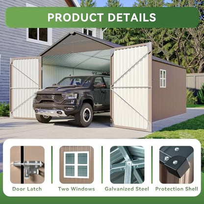 12'x20' Carport Shed Outdoor Metal Storage Sheds