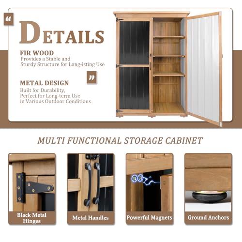 46" L Outdoor Storage Cabinet with Shelves