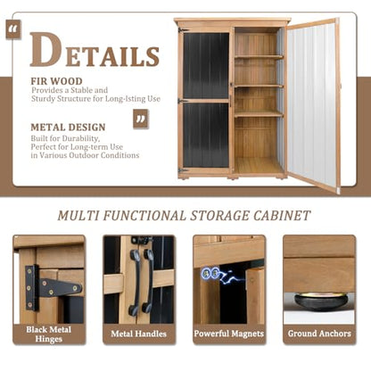 46" L Outdoor Storage Cabinet with Shelves
