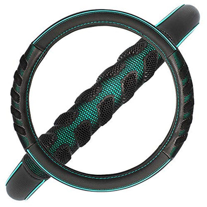 car Steering Wheel Cover Faux Leather Massage Universal fit 3D Honeycomb Hole Anti