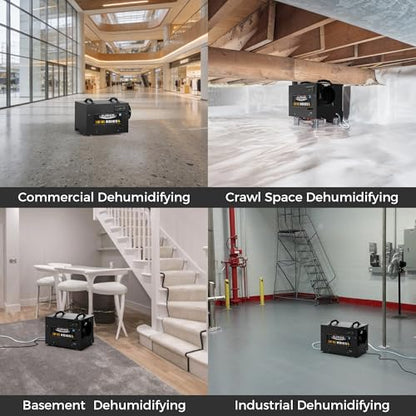 120 Pints Energy Star Crawlspace Dehumidifier with Pump 1300 Sq.Ft