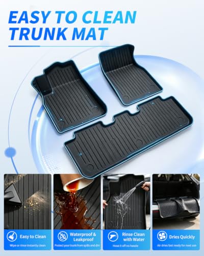 Floor Mats Cargo Liners for 2025 2026 Tesla Model Y Juniper Accessories10PC