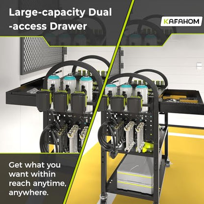 Power Tool Cart with Charging Station