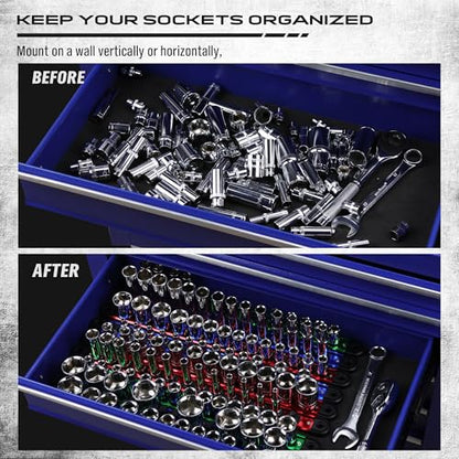 Magnetic Socket Holder Organizer Set (9 Count)