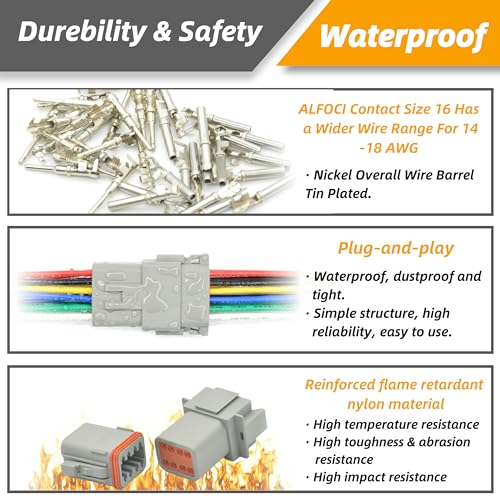 2 Sets 8 Pin DT Waterproof Connector Kit