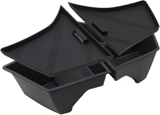 4pcs Car Rear Trunk Side Storage Box Multifunction With Lids Organizer Compatible For Tesla Model 3 2024 Interior Accessories
