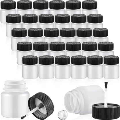 60 Pcs Empty Touch Up Paint Bottles Container 1oz 30ml Reusable Small Paint Bottles with Brush Applicator and Mixing Ball for Fix Chips Scratches Auto Car