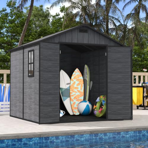 8x8 FT Resin Storage Shed