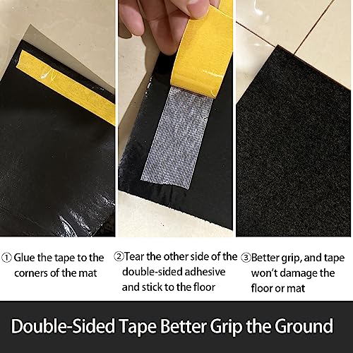 Large Rubber Floor Mat for Car Washable Garage Mats for Floor Absorb Liquids Oil Drip Pan for Under Car Protects Floor from Spills (60 Sq Ft)