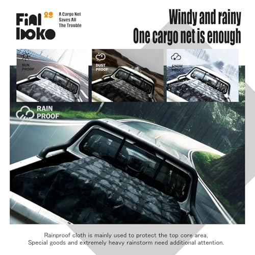 Heavy Duty Cargo Net for Pickup Truck Bed