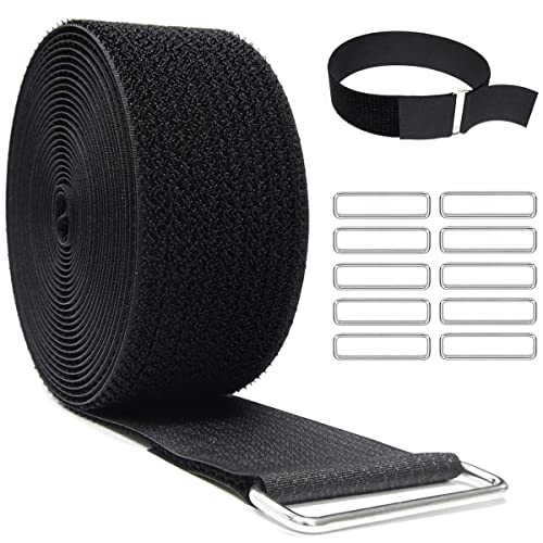 2"x16ft Reusable Cinch Strap with 10 Metal Buckles (16 Foot)