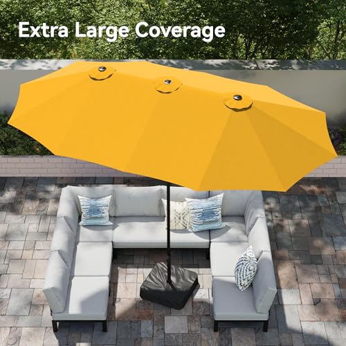 15ft Large Outdoor Patio Umbrella with Base Included