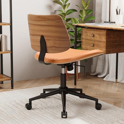 Modern Armless Office Chair with Wheels