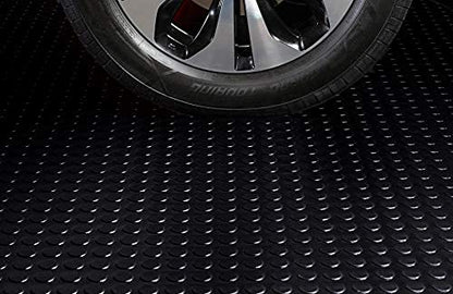 Large Coin Pattern Vinyl Garage Floor Protector Mat