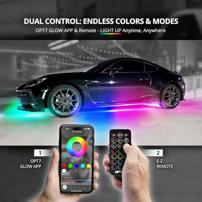 Aura DreamColor Underglow Chasing Light Kit with APP & Remote Control (4 Count)