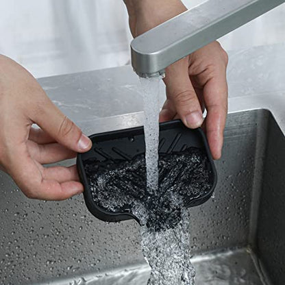 Silicone Soap Dish with Drain Spout