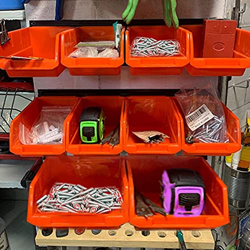 10 Bin Wall Mounted Plastic Storage Bins Hanging Organizer Bins