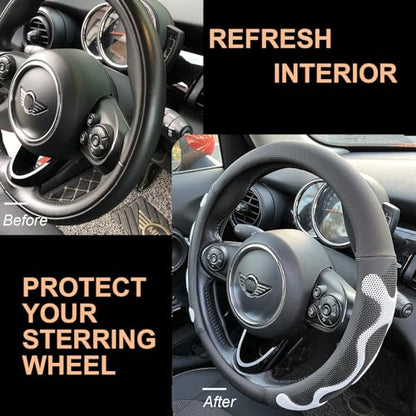 Large Size Comfy Grip Steering Wheel Cover 15.75 Inch