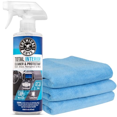 Total Interior Cleaner & Protectant with 3 Microfiber Towels (16 Fl Oz)