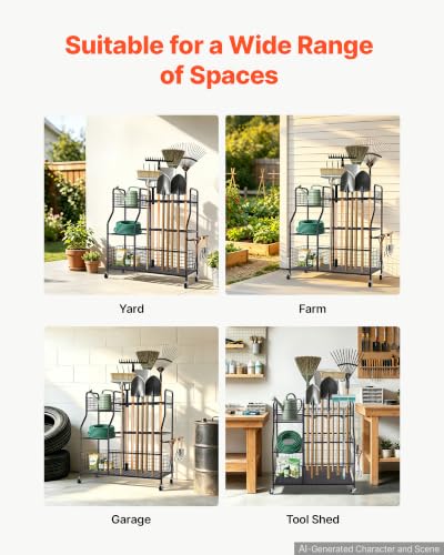Garden Tool Organizer with Wheels