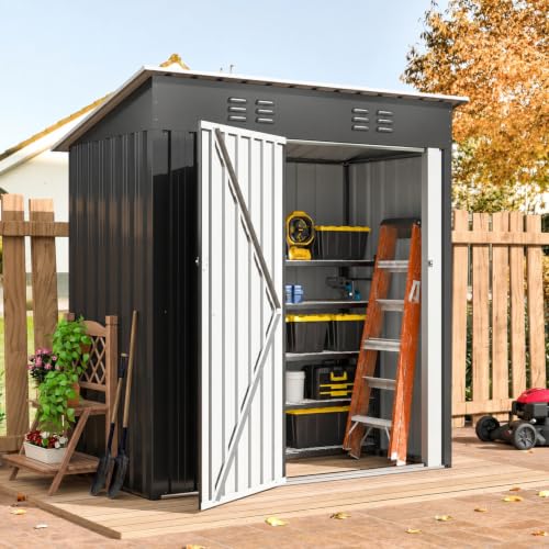 5X3 FT Outdoor Storage Shed Black