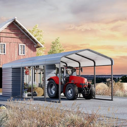 10x25 FT Carport Storage Shed 2