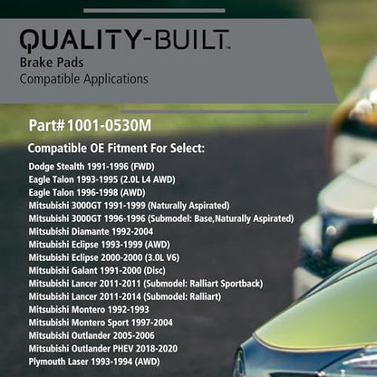 Front Semi Metallic Brake Pads