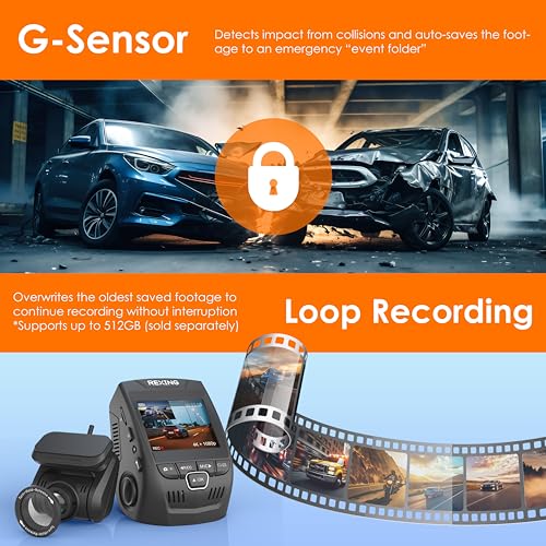 USA V1P SE 4K Dual Dash Cam w