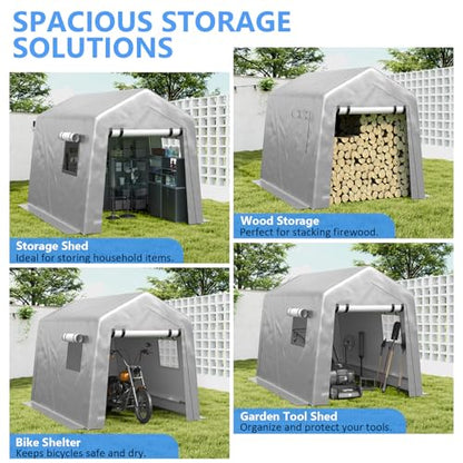 Carport 6x8 FT Enclosed Carport with Roll