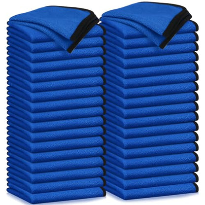 50 Pcs 16"x16" Blue Microfiber Towels for Cars Drying Polishing (50 Count)
