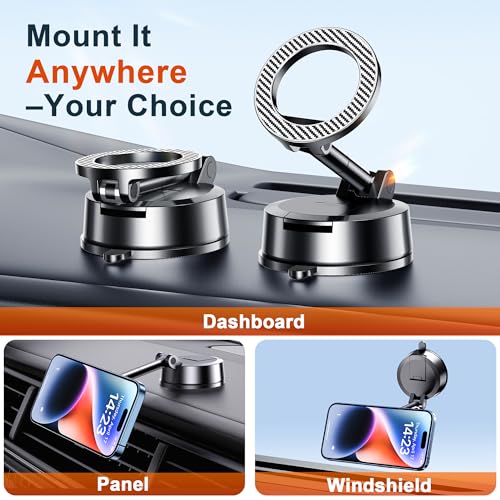 for MagSafe Dash Mounted Holders Phone Holders for Your Car Phone Mount for Car Windshield Dashboard Universal Desk Mounts Hands Free Automobile Cell Phone Holder Fit for iPhone Smartphone
