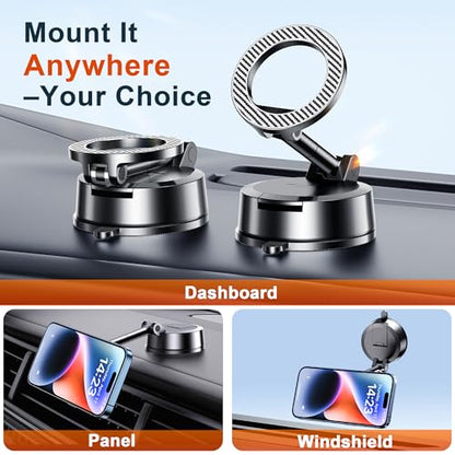 for MagSafe Dash Mounted Holders Phone Holders for Your Car Phone Mount for Car Windshield Dashboard Universal Desk Mounts Hands Free Automobile Cell Phone Holder Fit for iPhone Smartphone