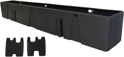 DUHA 10058 Behind-The-Seat Storage Unit fits 2007-2019 Chevy Silverado/GMC Regular Cab Models | Black Heavy-Duty Back Seat Organizer | Includes Dividers