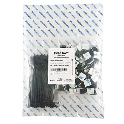 Strong Self Adhesive Wire Clips Cable Zip Tie Mounts 3 (100 Count)