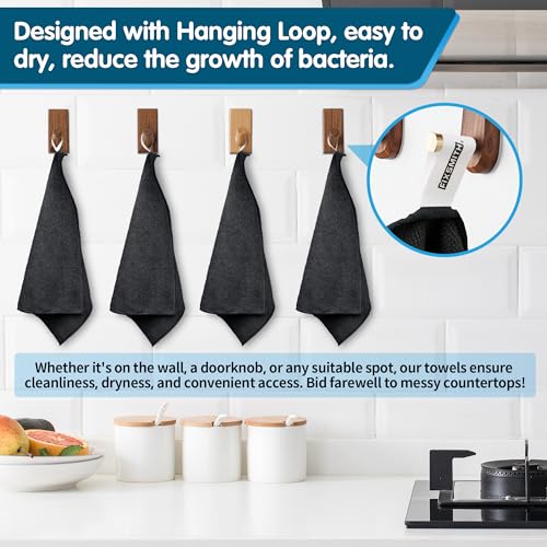 Black Microfiber Cleaning Cloth (8 Count)