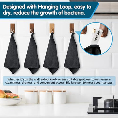 Black Microfiber Cleaning Cloth (8 Count)