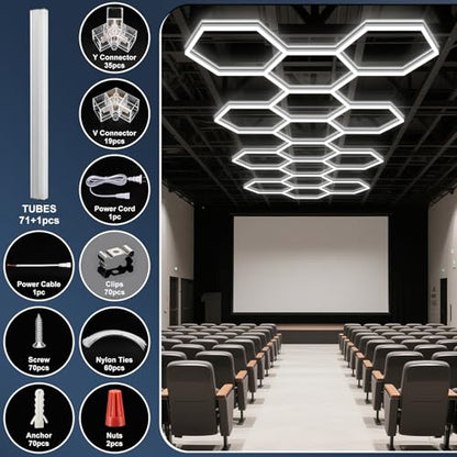 Hexagon Garage Lights (71 Count)