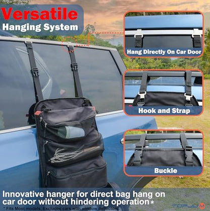 Camp Kitchen Organizer with Hanging Storage & Paper Towel Holder